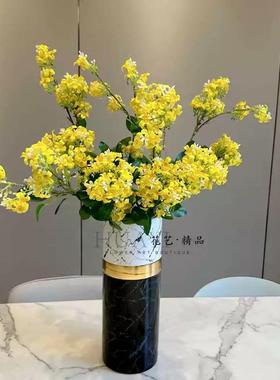 仿真花古树头黄丁香花法式花材装饰花九里香粉色白色木绣球