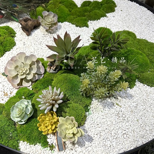 花艺精品仿真苔藓多肉植物单只