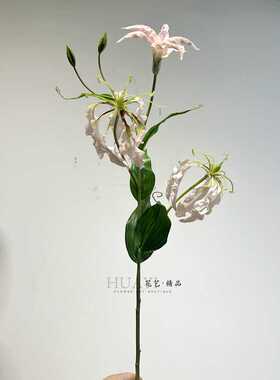 假花仿真花火焰百合单只