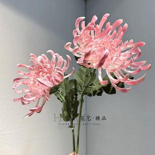 仿真手感保湿菊花秋菊黄菊白菊中式餐厅茶室玄关艺术插花