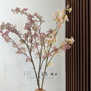 花艺精品雪樱果枝条树枝仿真绿植假花家居装饰摆件花艺素材