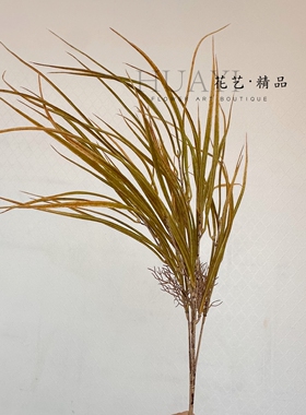 仿真秋色水草装饰插花配线条自然造型秋色系草丛菖蒲枯草假花