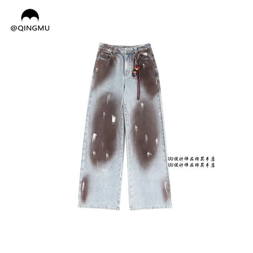 QINGMU | 轻慕 设计师品牌 26春装新品 做旧 直筒 牛仔裤