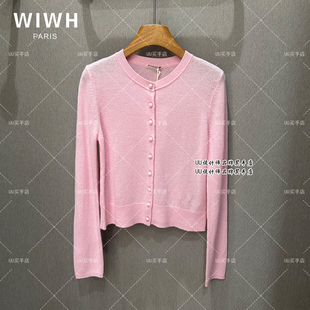 2026春装 秋 羊绒 WIWH 长袖 专柜设计师 针织开衫 WHLE3E442 正品