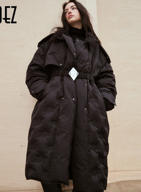 EOEZ 正品专柜 设计师 收腰长款羽绒服 鹅绒服 派克服 EZY7127