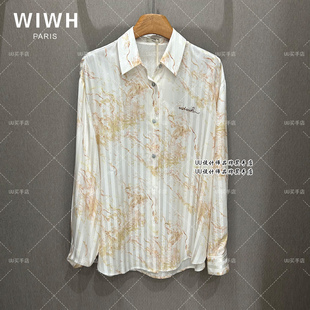 26春装 专柜设计师品牌 花色 长袖 WHRC3E270 WIWH 衬衫 正品