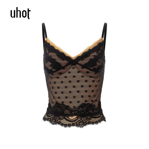 下单立减 uhot | 诱货 女装  26夏装 波点蕾丝吊带背心 UWLR3N312