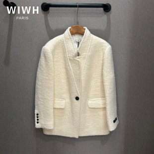 设计师品牌 白色 WIWH 外套 专柜 羊毛西装 WHZX2E475 正品