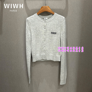 设计师品牌 专柜 25冬装 羊绒 WHZE2E185 WIWH 开衫 正品
