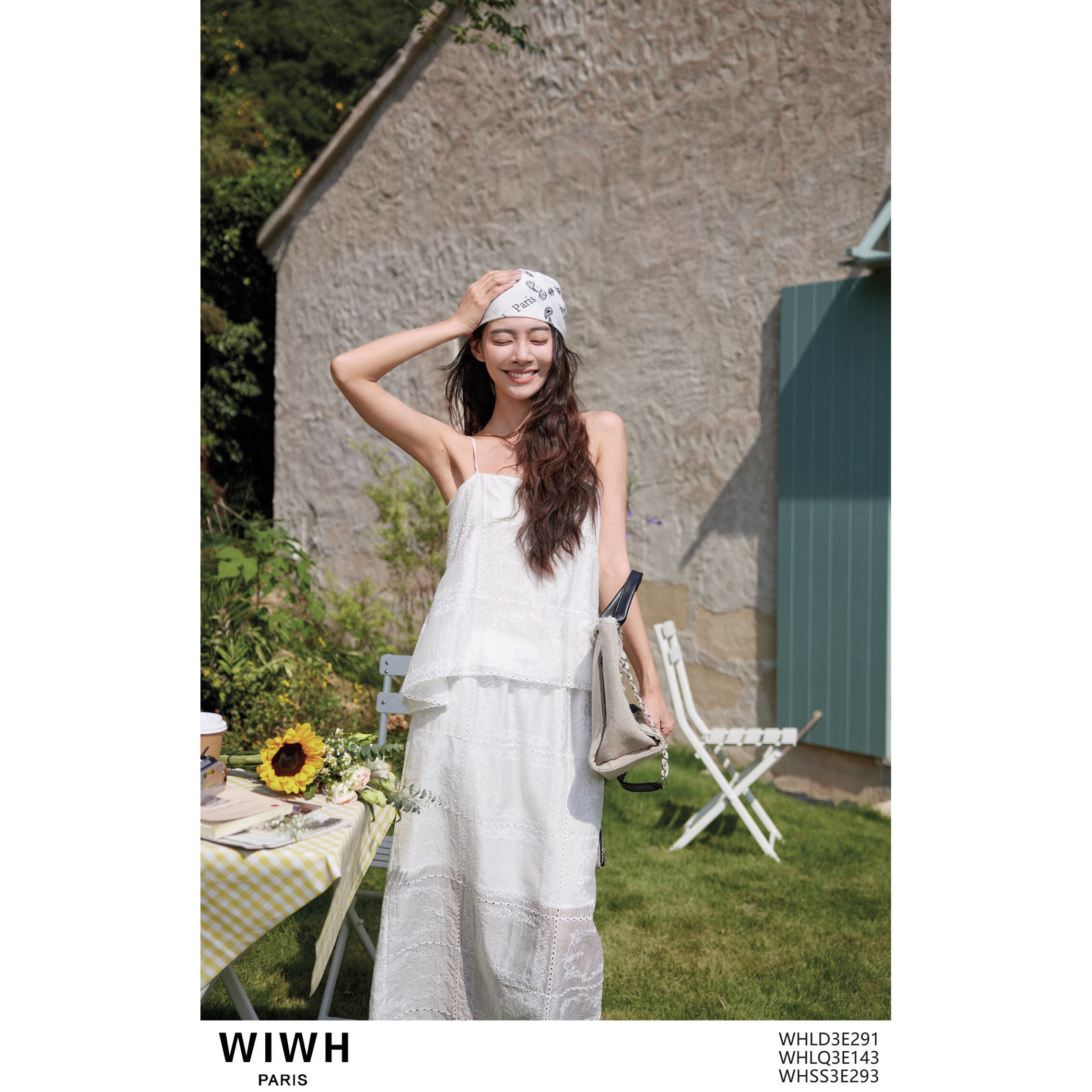 WIWH | 女装 正品实拍专柜 26夏 白色 吊带小衫+半身裙 WHLD3E291