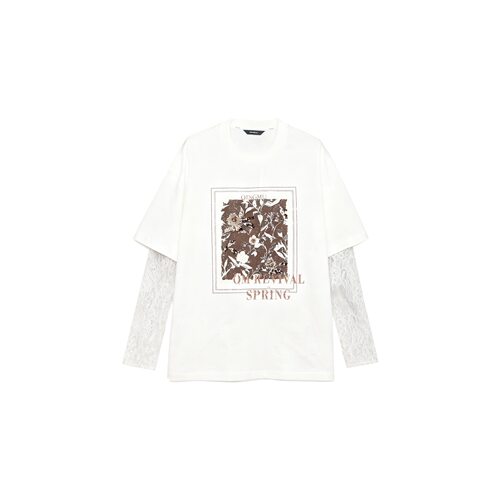 QINGMU | 轻慕 正品专柜 设计师品牌 26春季新品 长袖 印花 T恤