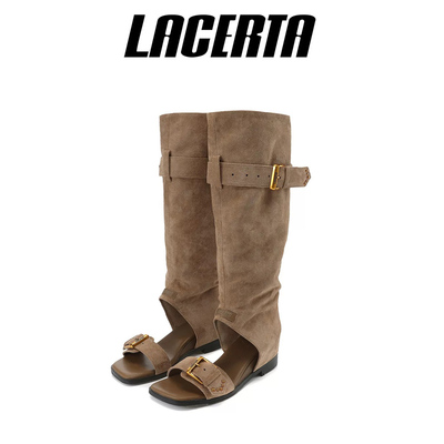 【一枝南南同款】莱瑟塔 | LACERTA 正品  26夏季 复古 高筒凉鞋