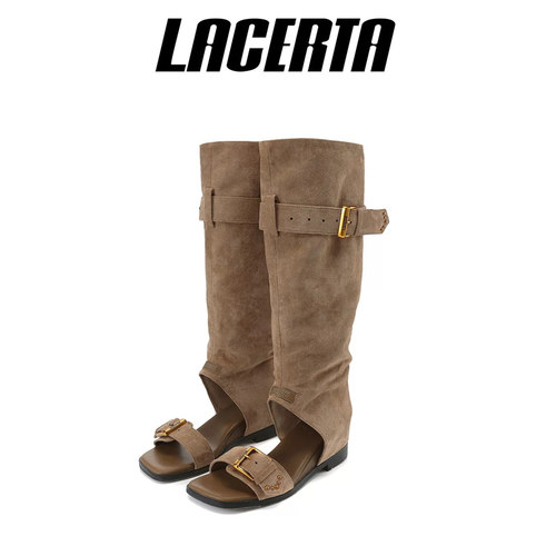 【一枝南南同款】莱瑟塔 | LACERTA 正品  26夏季 复古 高筒凉鞋