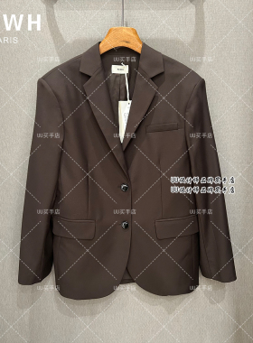 WIWH | 正品专柜 设计师品牌  2026春装 咖色 西装外套 WHLX3E606