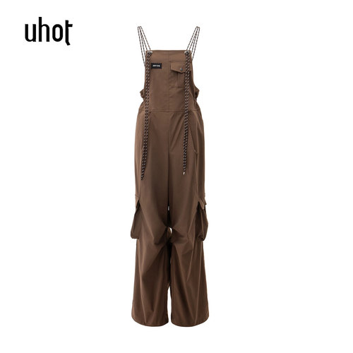 拍下立减 uhot | 诱货 正品 设计师26夏 咖色 连体裤 3L396