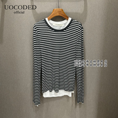 UNCODED | 专柜正品 设计师 25秋冬 条纹 两件套 长袖 T恤打底衫