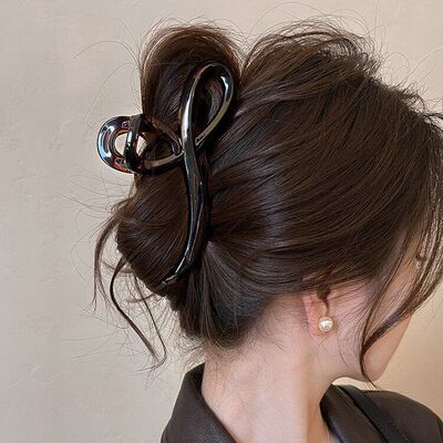 2025新款设计感撞色抓夹女高级感鲨鱼夹大号发量大后脑勺发夹头饰