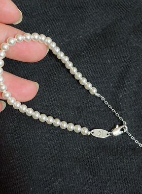 法国小众巴黎redline珍珠穿绳时尚新款百搭手链高级简约气质手串