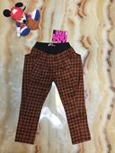 驼色女童梳织长裤 2023年秋季 新款 RR佛山店BWL9636韩版 格仔长裤