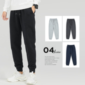 男2022冬季 新款 宽松束脚运动裤 hansca加绒加厚卫裤 潮牌休闲长裤 男