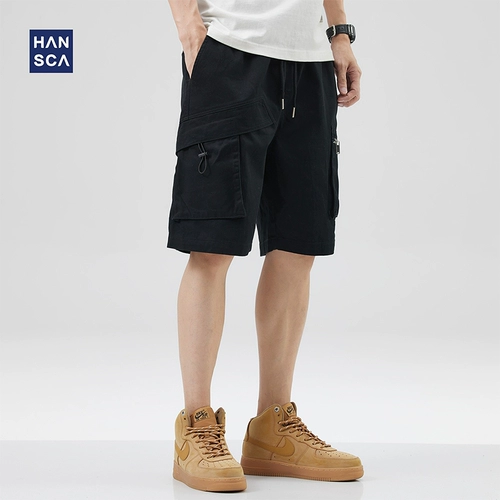 Хлопковые ретро летние шорты для отдыха, спортивные штаны, свободный прямой крой, большой размер