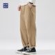 hansca休闲裤 裤 男美式 重磅复古卡其色宽松直筒潮流青少年纯棉工装