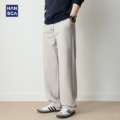 hansca360g重磅双面斜纹直筒运动卫裤 宽松垂感长裤 男2025秋季 新款