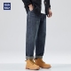 复古宽松休闲水洗做旧锥形长裤 hansca蓝色直筒牛仔裤 男2025春秋季