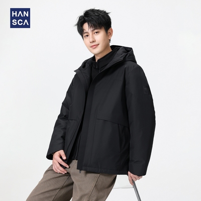 hansca户外防风保暖可拆卸羽绒服