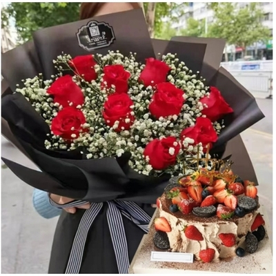 浮梁县新昌南路民福路景德镇陶瓷大学湘湖校区玫瑰生日蛋糕鲜花店