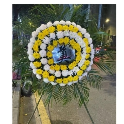 富川县凤凰路环江县新建路罗城县城南路鲜花店速递白事花圈清明节