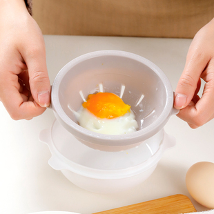 日本进口水煮荷包蛋神器微波炉快速定型蒸蛋模具一人食早餐模具