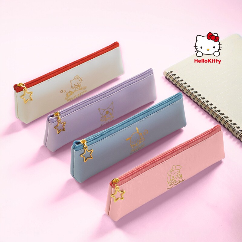 三丽鸥正版卡通笔袋女生眉笔收纳包高颜值可爱学生收纳铅笔文具袋