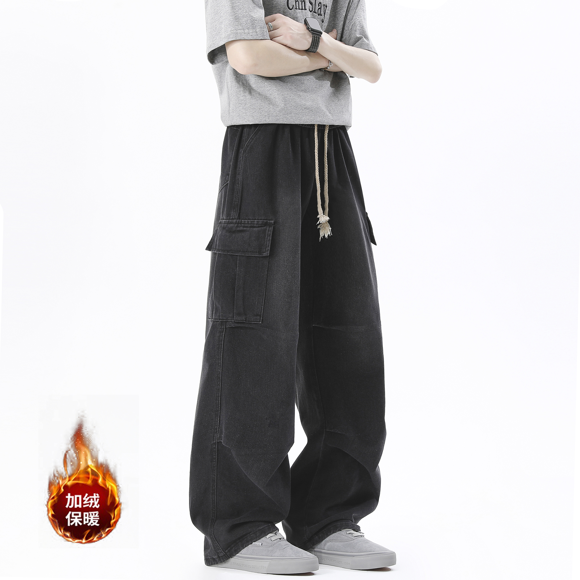 牛仔裤工装休闲裤薄款款号HM60/P50加绒款号HM93/P60，男装牛仔裤，电商A036