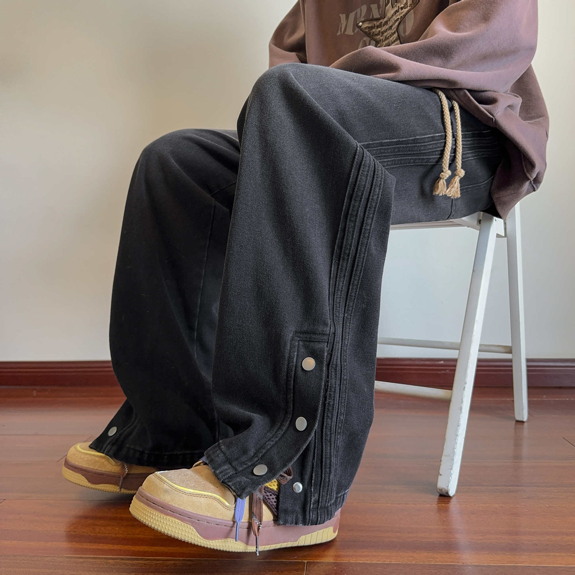 春季新品牛仔裤百搭休闲裤排口款牛仔休闲裤HM84/P60控78,男装休闲裤,电商A036