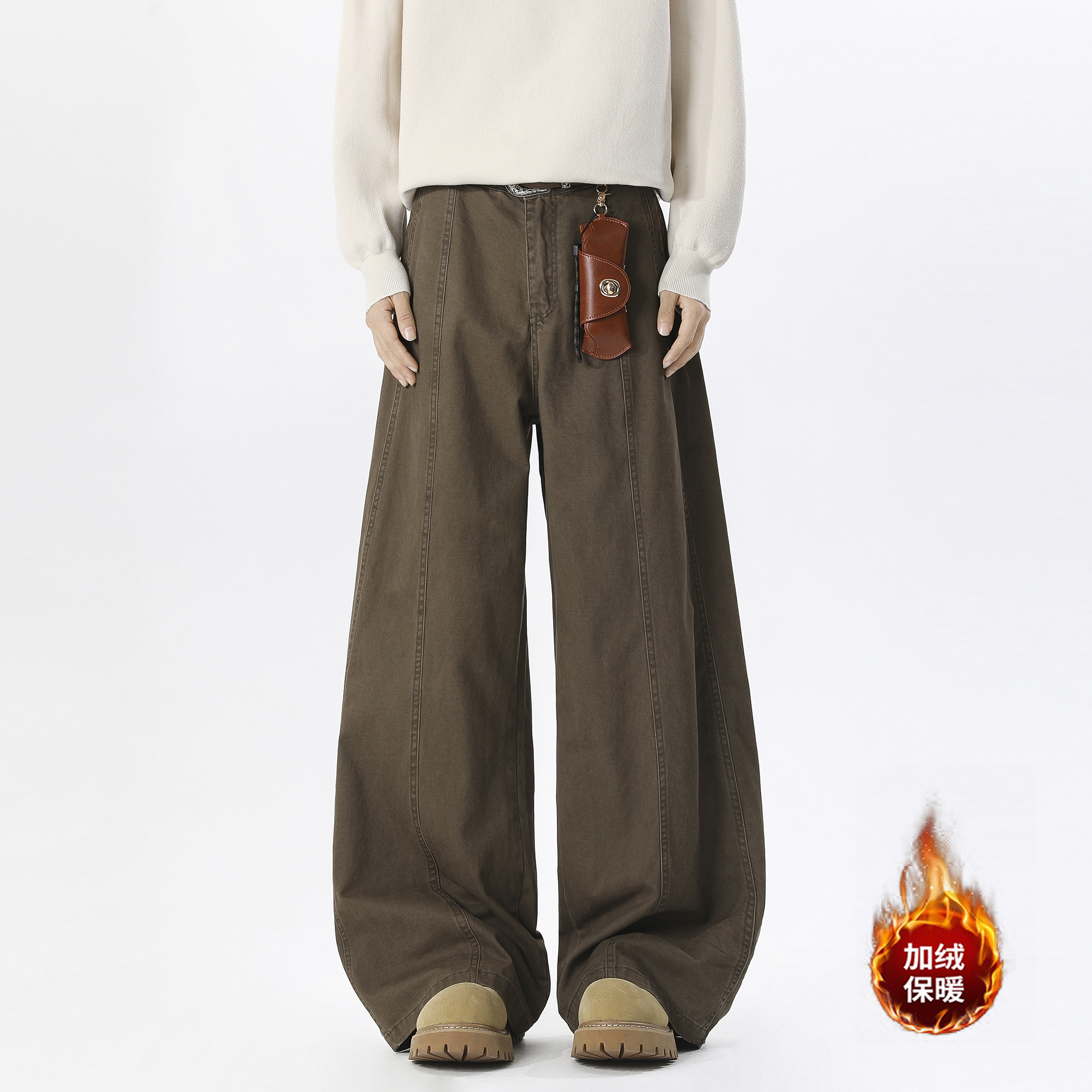 抖音品质工装休闲加绒裤JRHM154/P65薄款款号HM154/P55，男装工装外套，电商A036