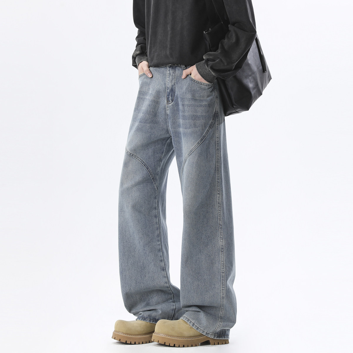 抖音品质春季新品微喇牛仔裤HM107/P50控88，男装牛仔裤，电商A036