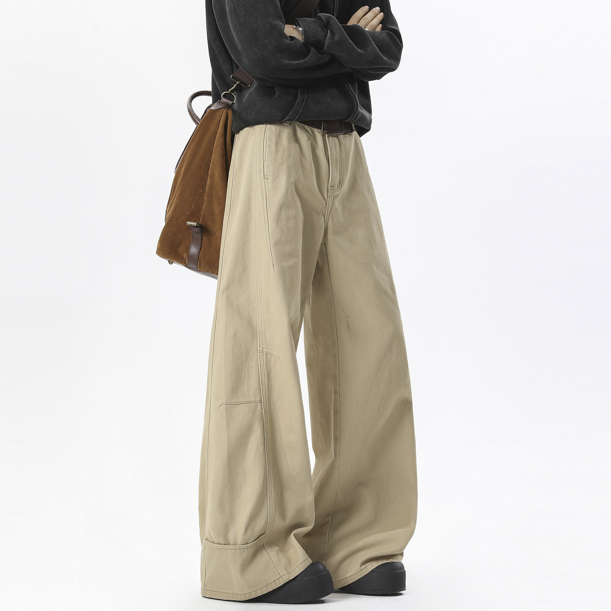 抖音品质纯棉洗褪休闲直筒裤HM167/P50，男装休闲裤，电商A036