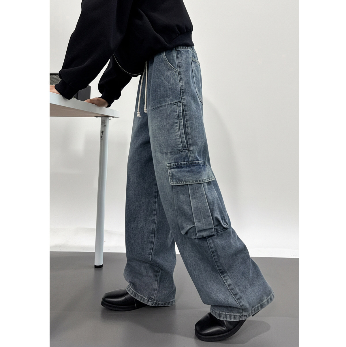 工装牛仔裤百搭潮流休闲牛仔HM102/P50控88，男装牛仔裤，电商A036