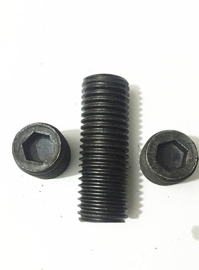 发黑GB77内六角平端紧定螺钉机米顶丝无头螺丝m16x10-130