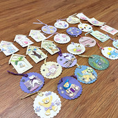 装 Gift Tages外贸礼物吊牌手工制作3D礼物标签礼物包装 饰饰礼物