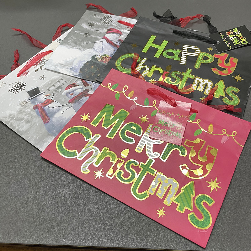 Gift Bag圣诞纸袋印花袋服装店手提袋雪人圣诞老人圣诞经典纸袋27