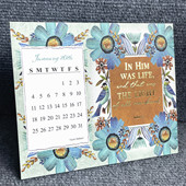 POSTCARD DESK CALENDAR 2026 明信片桌面日历烫金工艺17.5 15CM