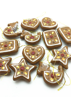 Christmas cookie pendant圣诞节饰品圣诞小挂件圣诞树饼干小挂件