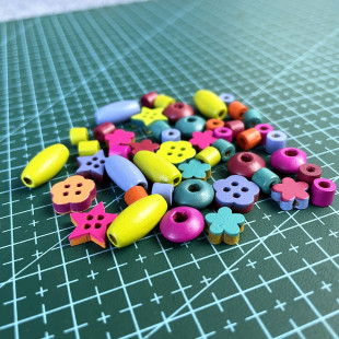 外贸DIY Beads手工串珠简约OPP袋包装手工串珠材料珠子散珠串珠