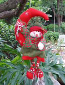 饰 房间装 饰品 欢乐圣诞装 毛绒布艺雪人公仔 月亮雪人挂饰