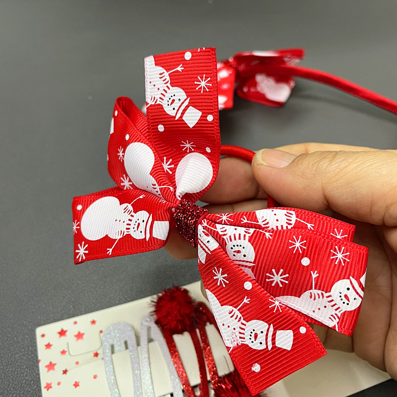 出口原单圣诞儿童饰品发卡发箍头箍发夹边夹头饰可爱女童宝宝礼物