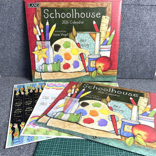 2026 SCHOOL HOUSE CALENDAR 学校挂历亚麻纸质