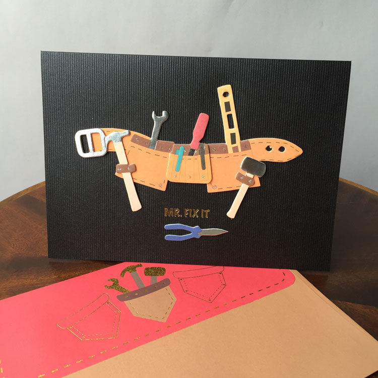 Birthday card外单生日贺卡手工制作贺卡立体工具对折男孩款10632