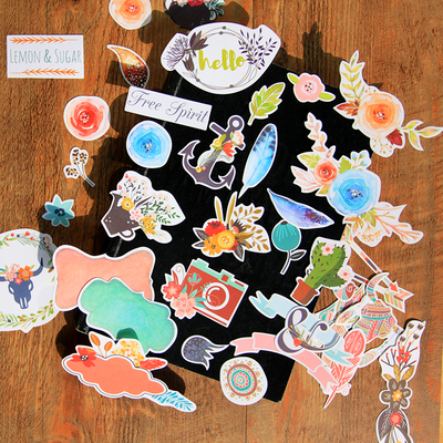 手帐素材花朵主题39PCS